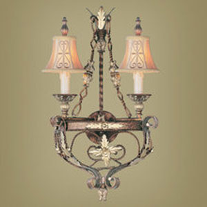 Livex Lighting 8842-64 Pomplano Wall Sconce in Palacial Bronze with Gilded Accents 